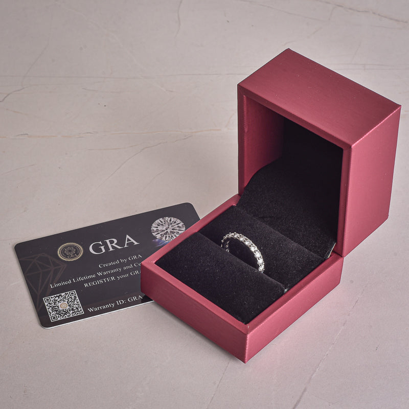 Aliança inteira MOISSANITE