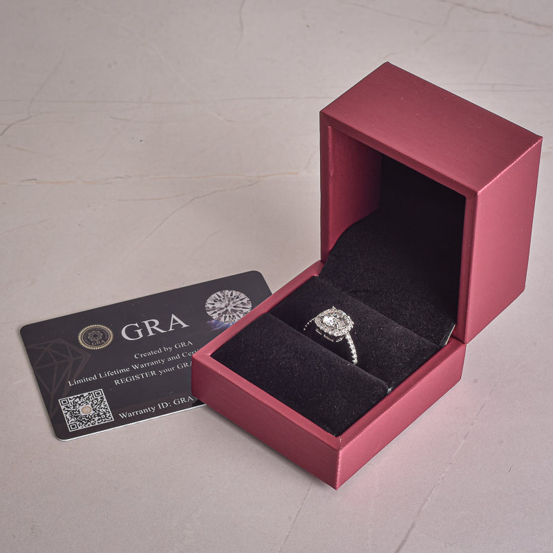 Anel Aruza cravejado MOISSANITE
