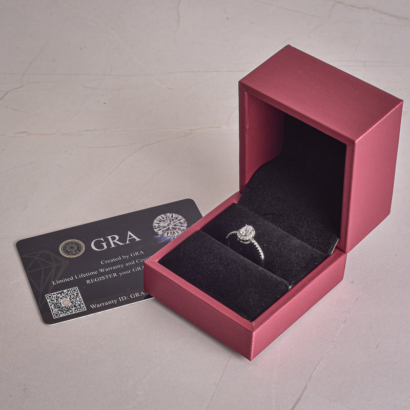 Anel Oval Moissanite