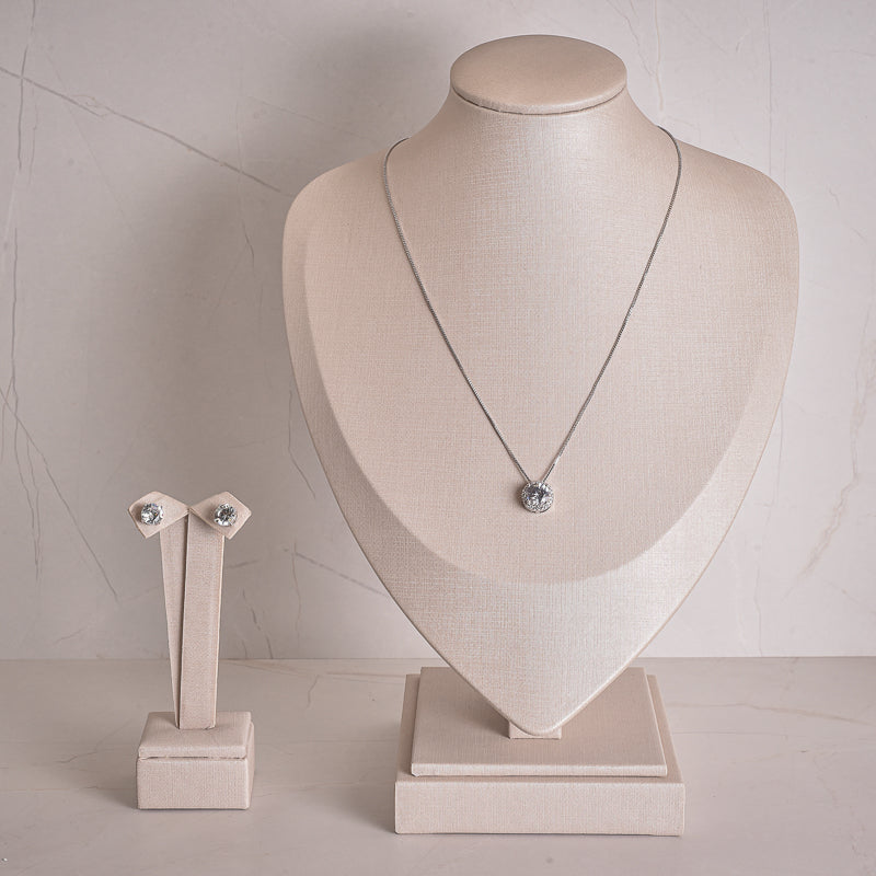 Conjunto ponto de luz redondo cristal