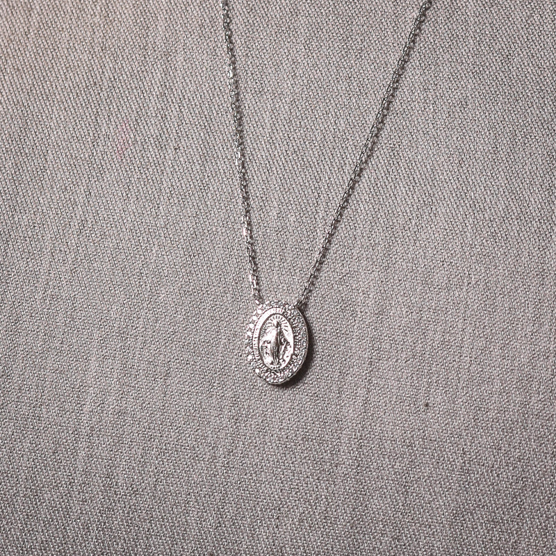 Escapulário medalha N. S. Das Graças prata 925